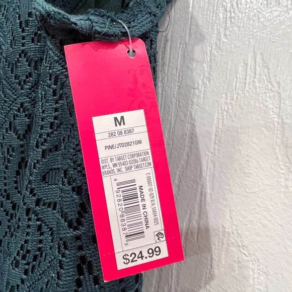 NWT Target Xhilaration Women's High Neck A-Line Dress in Pine, Size M - Picture 4 of 8